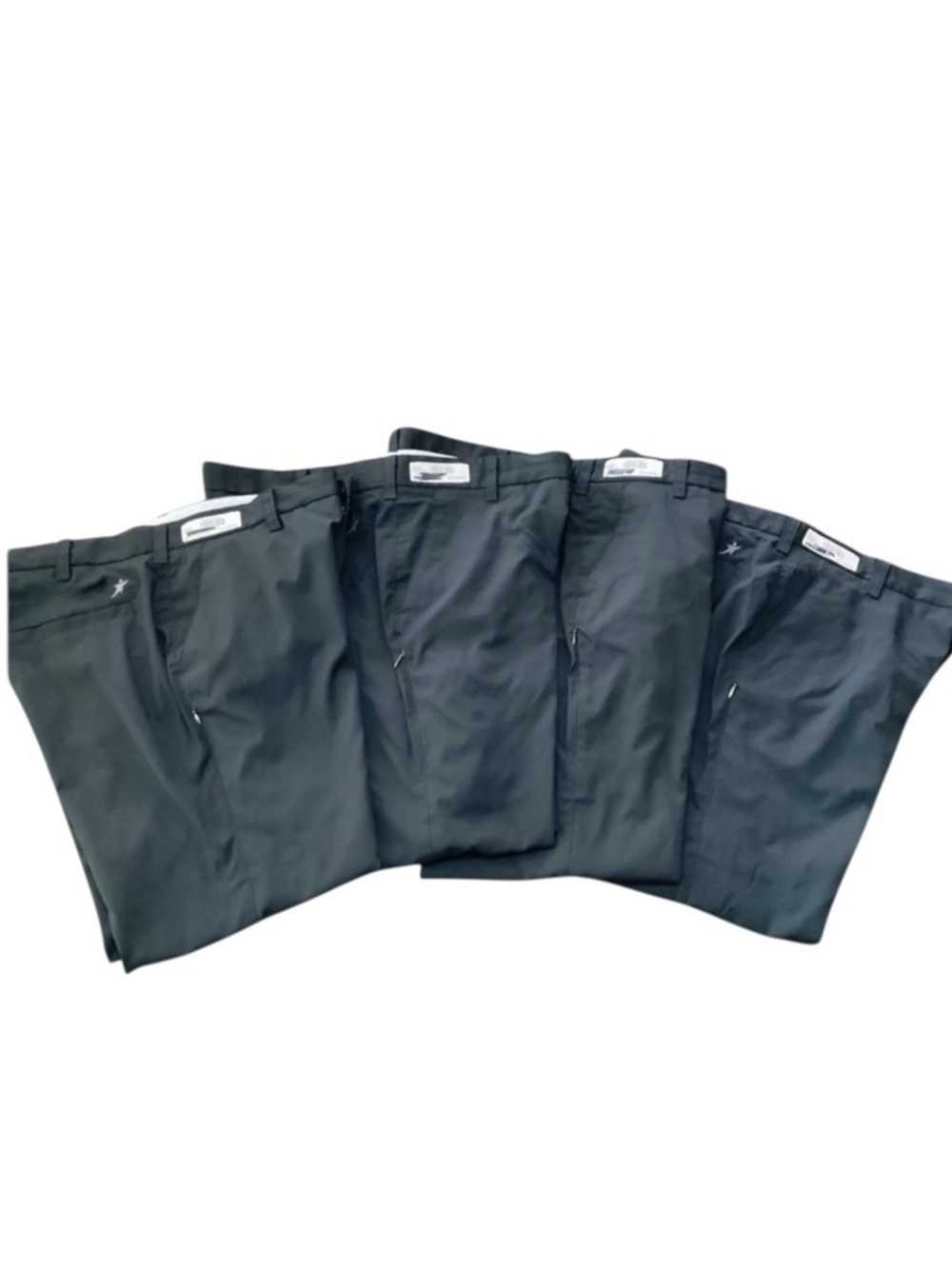 Aramark FlexFit Mens Pants Black Size 38 X 30 Performance Work Pants 4 PAIRS EUC